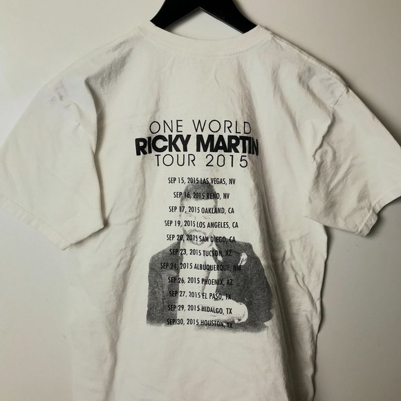 2015 One World Ricky Martin Tour T Shirt Artist Concert Graphic Tee M - Picture 15 of 15